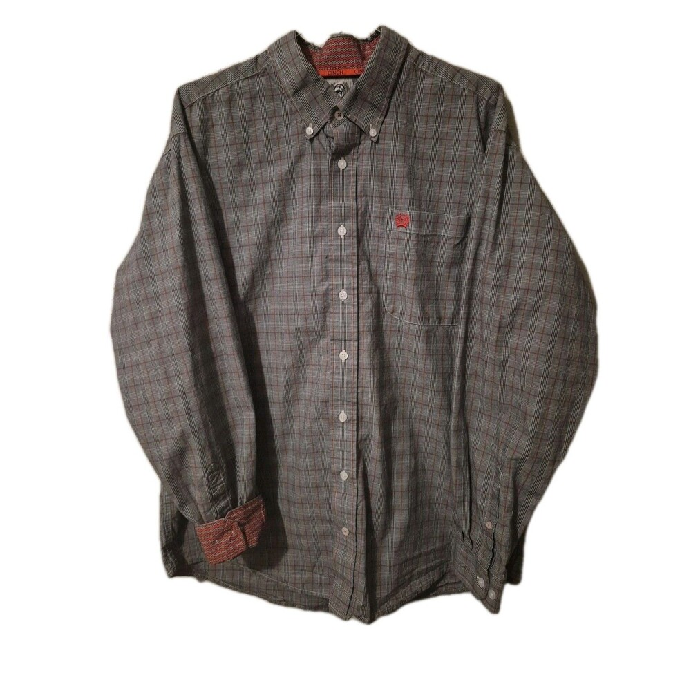 Cinch Shirt M Long Sleeve Multicolor Western Rodeo Flip Cuff Cowboy Casual